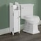 Alaterre Furniture Dover 7"W x 28"H Deluxe Storage Cabinet with Toilet Paper Dispenser ANDO76WH - alternate 6